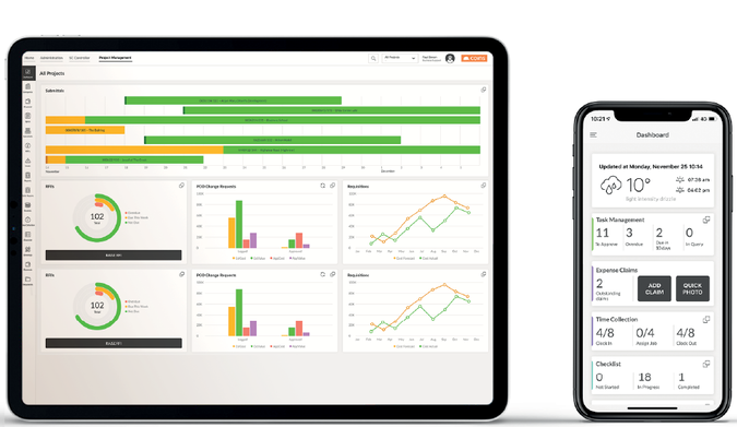 COINS Construction Software - Mockups