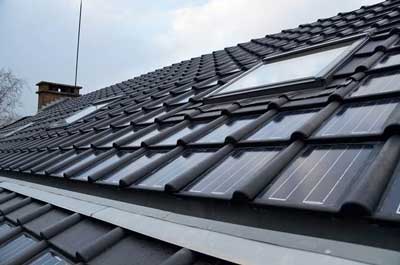 Solar tiles integrated with roof